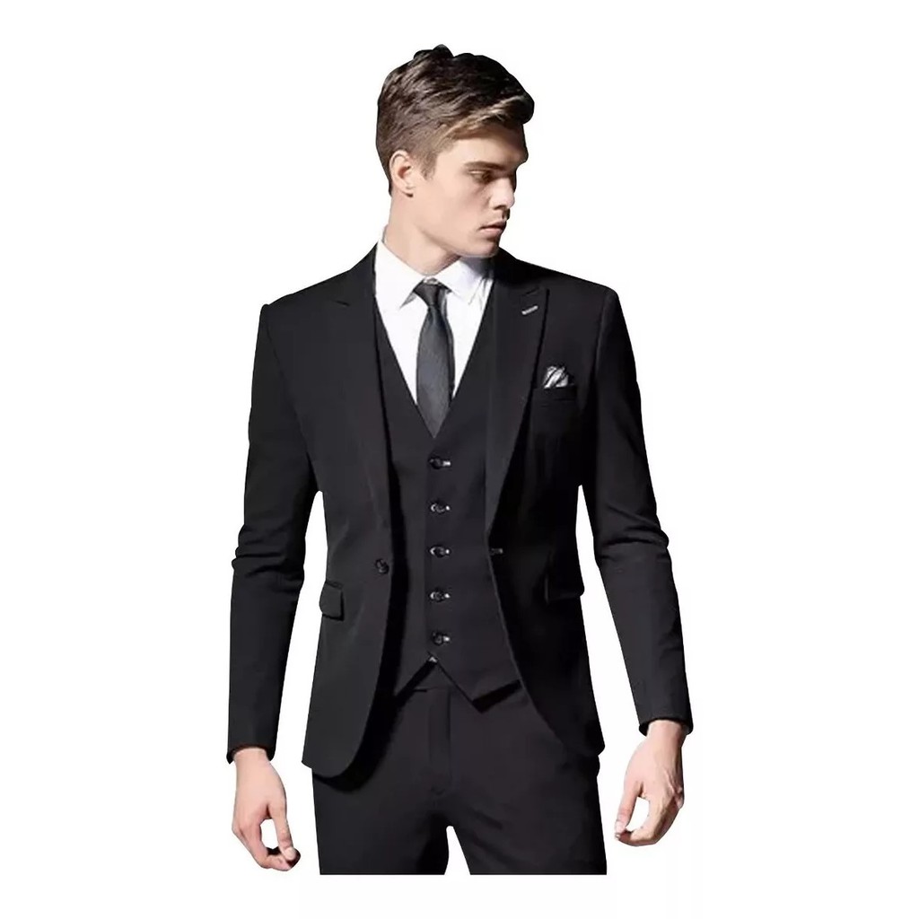 Terno Slim Masculino + Camisa + Gravata Terno Slim Masculino + Camisa + Gravata