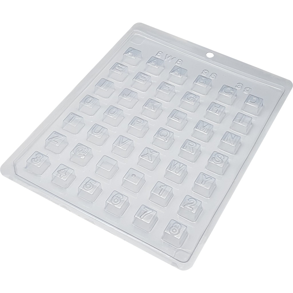 1~10 Forma Simples Bombom Alfanumérico 98 – (B1) em Acetato BWB Para Bombom e Confeitaria. 1~10 Forma Simples Bombom Alfanumérico 98 – (B1) em Acetato BWB Para Bombom e Confeitaria.