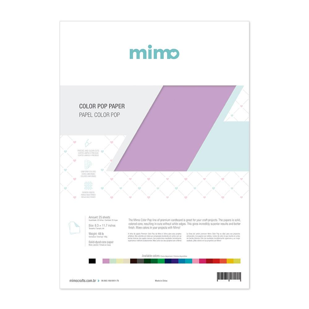 Papel Color Pop Roxo Candy Mimo – A4 – 180 gr – 25 unds Papel Color Pop Roxo Candy Mimo – A4 – 180 gr – 25 unds