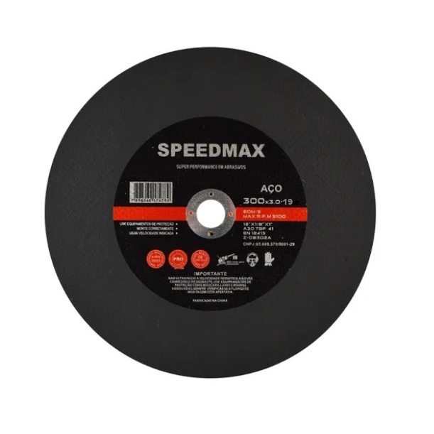 Kit C/05pçs Disco Corte Ferro Policorte 12 300×19,05 Tnt Speedmax Serra Rápida Kit C/05pçs Disco Corte Ferro Policorte 12 300×19,05 Tnt Speedmax Serra Rápida