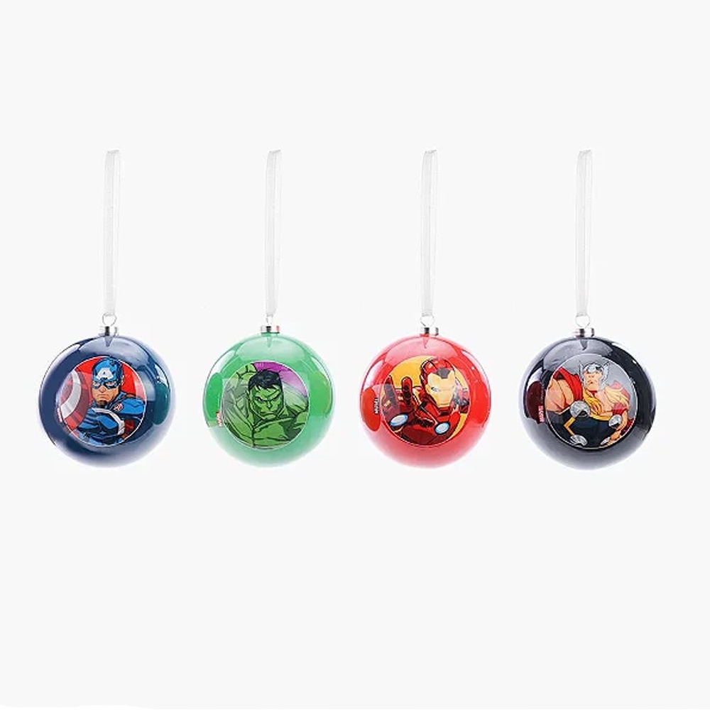 Kit Bola de Natal – Avengers – 8 cm – Natal Marvel – 4 und Kit Bola de Natal – Avengers – 8 cm – Natal Marvel – 4 und