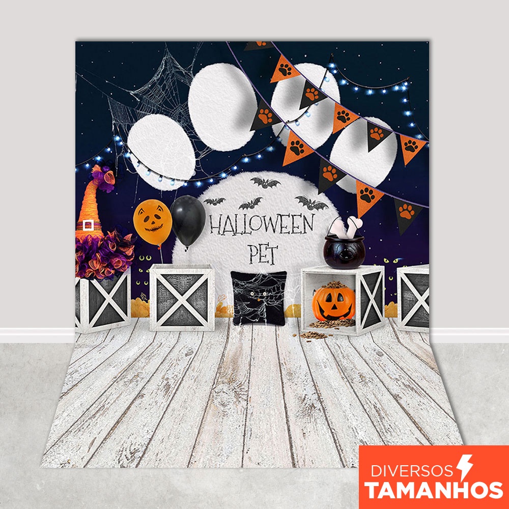 Fundo Fotográfico Pet Festa de Halloween Painel Em Tecido Sublimado para Foto 1,20×1,70m – PET-77