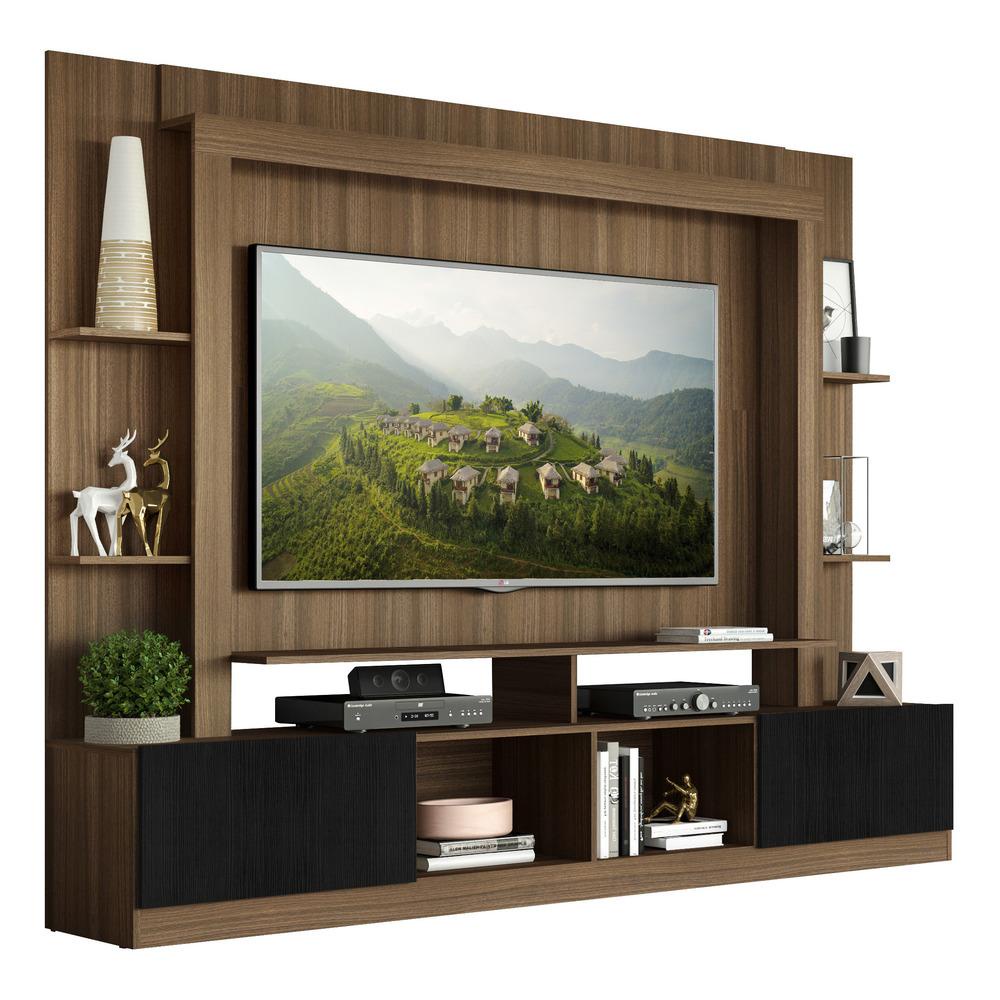 Estante para TV até 65″ Multimóveis Oslo FG3395 Madeirada/Preta Estante para TV até 65″ Multimóveis Oslo FG3395 Madeirada/Preta