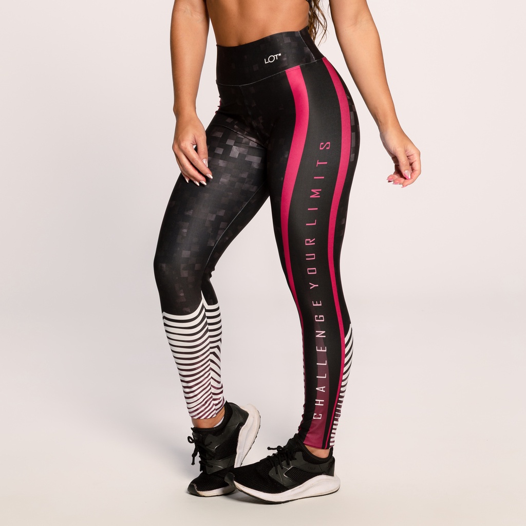 Calça Legging Suplex Estampada Academia Feminina Fitness Challenge Calça Legging Suplex Estampada Academia Feminina Fitness Challenge