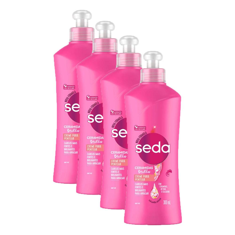 Kit 4 Creme para Pentear Seda Cocriações Ceramidas Brilho 300ml Kit 4 Creme para Pentear Seda Cocriações Ceramidas Brilho 300ml