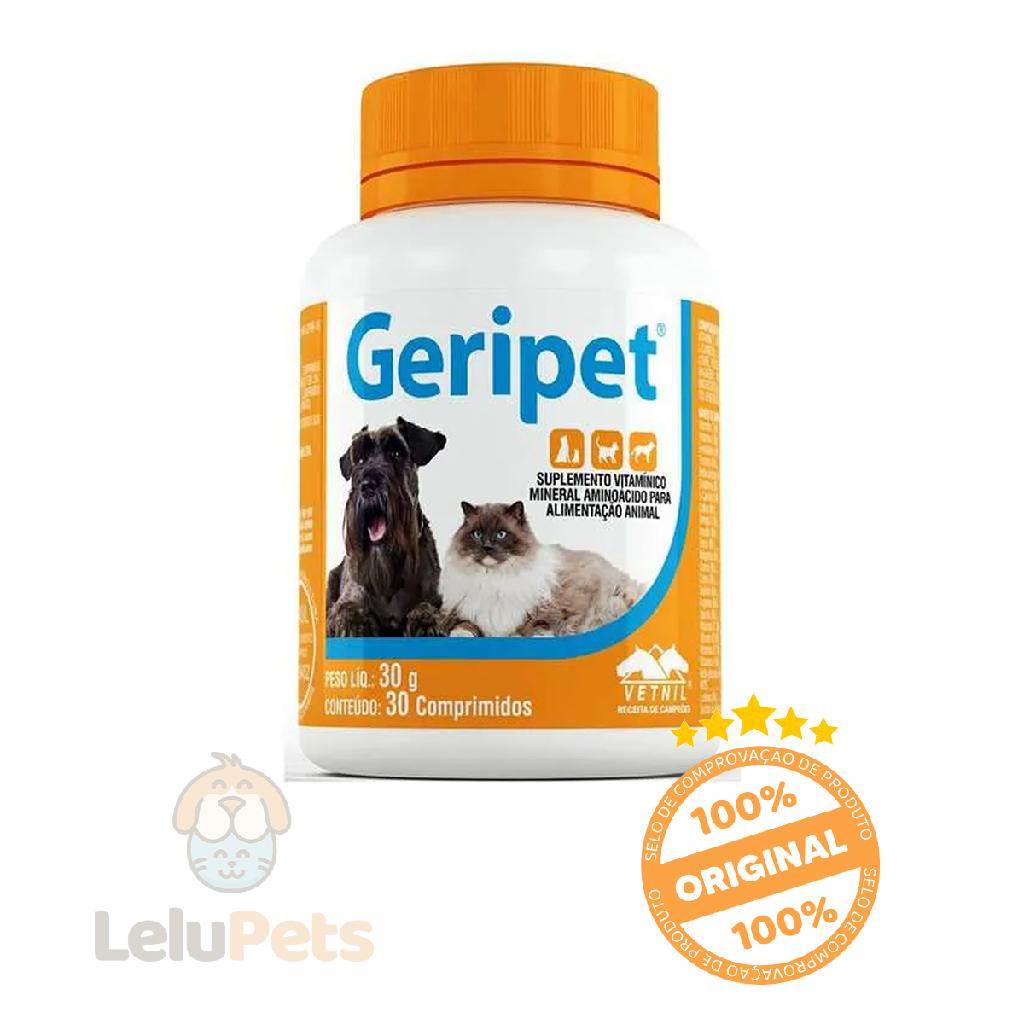 Suplemento Vitamina para Cachorro Gato Idoso Geripet 30 Cp Suplemento Vitamina para Cachorro Gato Idoso Geripet 30 Cp
