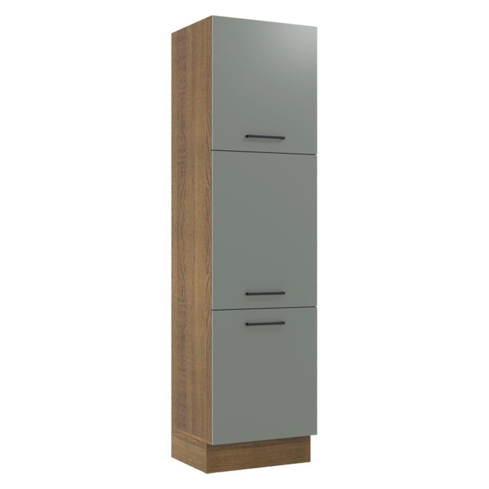 Paneleiro Armário de Cozinha 60 cm 3 Portas Rustic/Cinza Agata Madesa Paneleiro Armário de Cozinha 60 cm 3 Portas Rustic/Cinza Agata Madesa