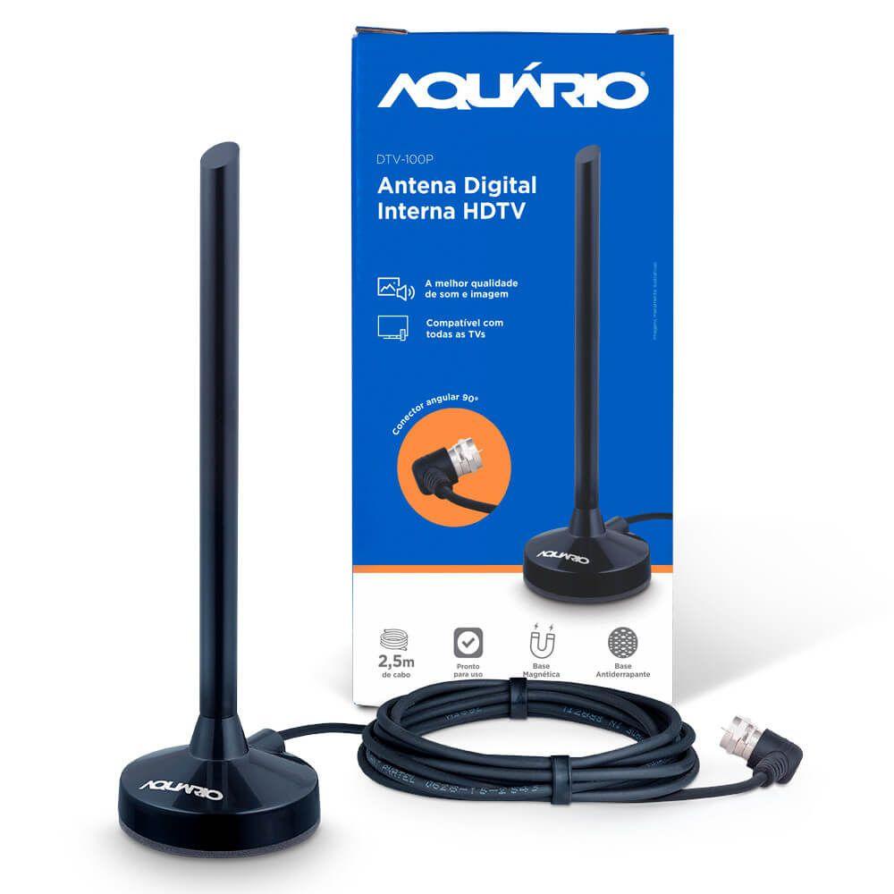 Antena Interna Aquário Digital HDTV, VHF, UHF, 4K e FM Antena Interna Aquário Digital HDTV, VHF, UHF, 4K e FM
