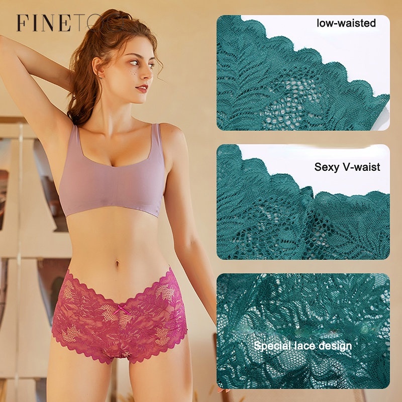 FINETOO 3 Peças/Conjunto Sexy Mulheres Calcinha De Renda Floral Cintura Alta Lingerie Roupa Íntima Feminina FINETOO 3 Peças/Conjunto Sexy Mulheres Calcinha De Renda Floral Cintura Alta Lingerie Roupa Íntima Feminina