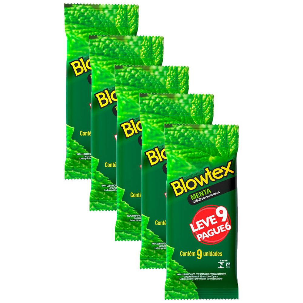 Kit 5 Preservativo Blowtex Menta Leve 9 Pague 6 unidades Kit 5 Preservativo Blowtex Menta Leve 9 Pague 6 unidades