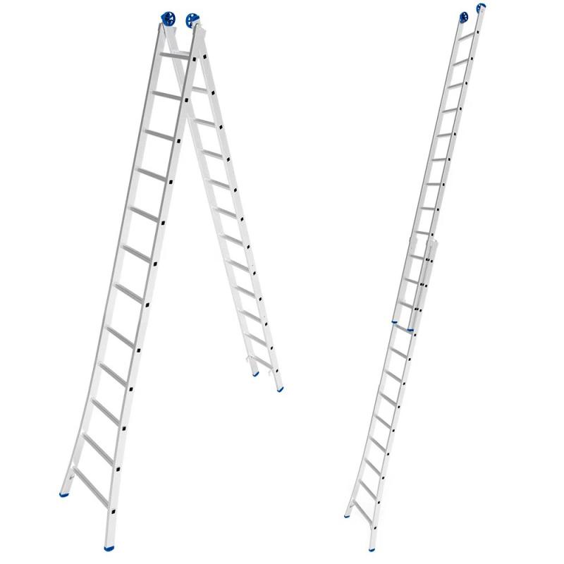 Escada De Alumínio Extensiva 2 X 12 Degraus 3,65 X 6,17m Mor Escada De Alumínio Extensiva 2 X 12 Degraus 3,65 X 6,17m Mor