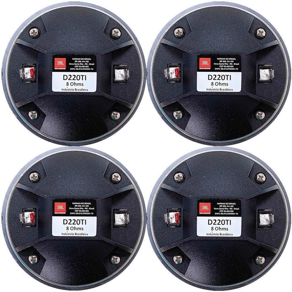 Kit 4 Drivers JBL D220Ti 80 Watts Rms – Preto