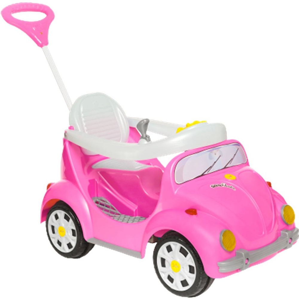 Carrinho Passeio Pedal Calesita 1300 Fouks Fusca 2 em 1 Pink Carrinho Passeio Pedal Calesita 1300 Fouks Fusca 2 em 1 Pink