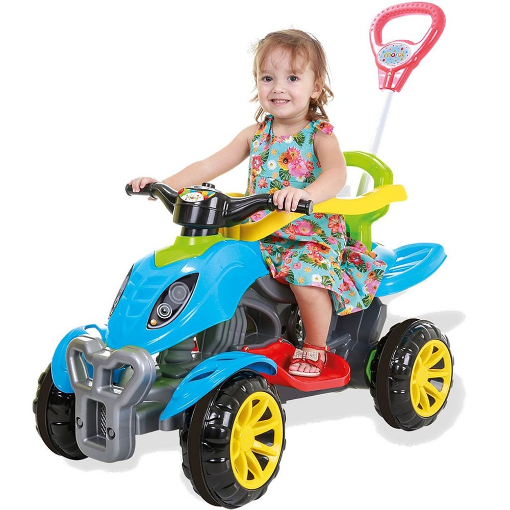 Carrinho de Passeio e Pedal Bebe Maral Quadriciclo Colorido Carrinho de Passeio e Pedal Bebe Maral Quadriciclo Colorido