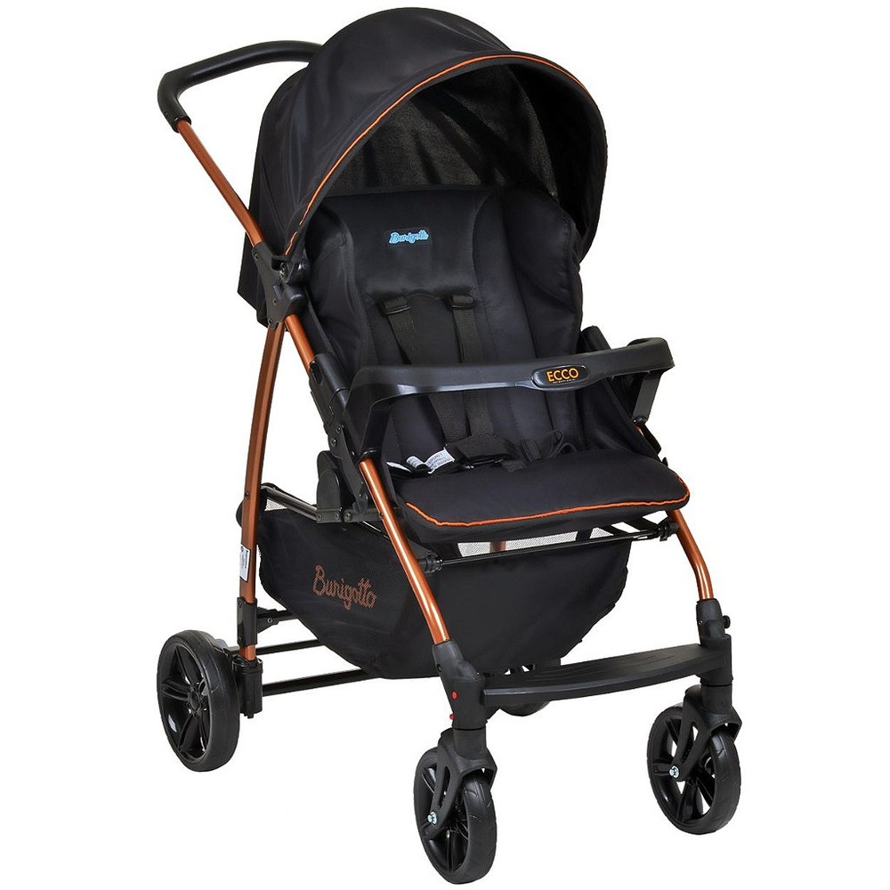 Carrinho de Bebe para Passeio Burigotto Ecco Preto Bronze Carrinho de Bebe para Passeio Burigotto Ecco Preto Bronze