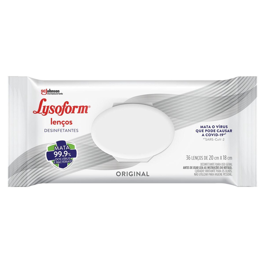 Lenço Umedecido Lysoform Desinfetante Original com 36 unidades Lenço Umedecido Lysoform Desinfetante Original com 36 unidades