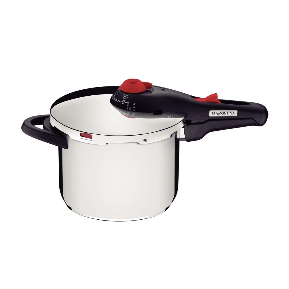 Panela De Pressão 6l Tramontina Aço Inox Fundo Triplo Solar Panela De Pressão 6l Tramontina Aço Inox Fundo Triplo Solar