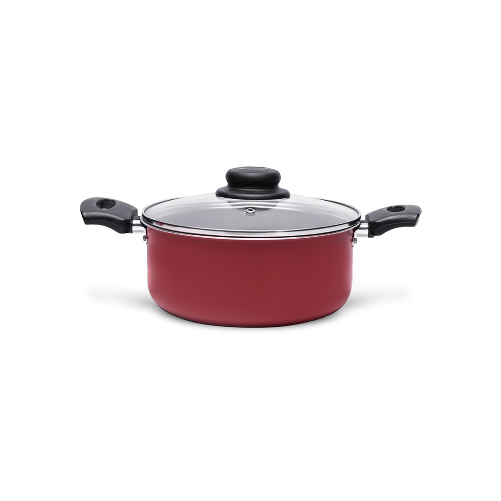 Caçarola Com Tampa Brinox Ruby Antiaderente 1,9 Litros Ø 18 cm Vermelho Caçarola Com Tampa Brinox Ruby Antiaderente 1,9 Litros Ø 18 cm Vermelho