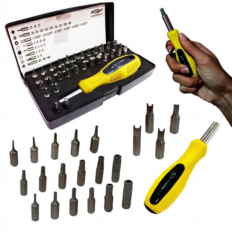 Jogo De Ponta Bits Ponteira Para Parafusadeira Com Chave Manual 40 Peças Torx Allen Profissional Jogo De Ponta Bits Ponteira Para Parafusadeira Com Chave Manual 40 Peças Torx Allen Profissional