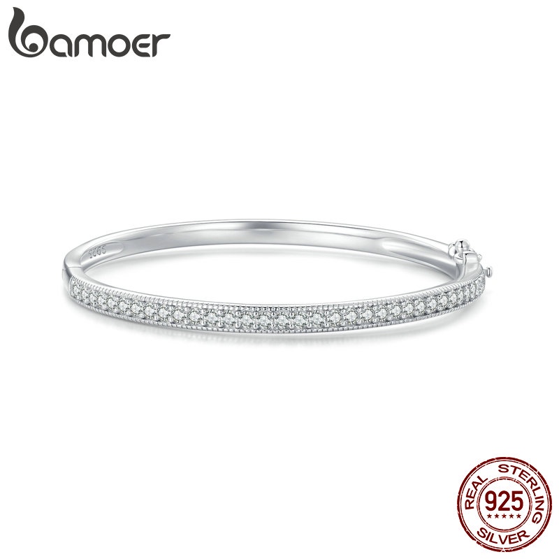 Bamoer S925 Coreano Simple Basic Thin Bracelet Design Exclusivo Presentes De Dia Dos Namorados Para Mulheres 17 E 19cm Bamoer S925 Coreano Simple Basic Thin Bracelet Design Exclusivo Presentes De Dia Dos Namorados Para Mulheres 17 E 19cm