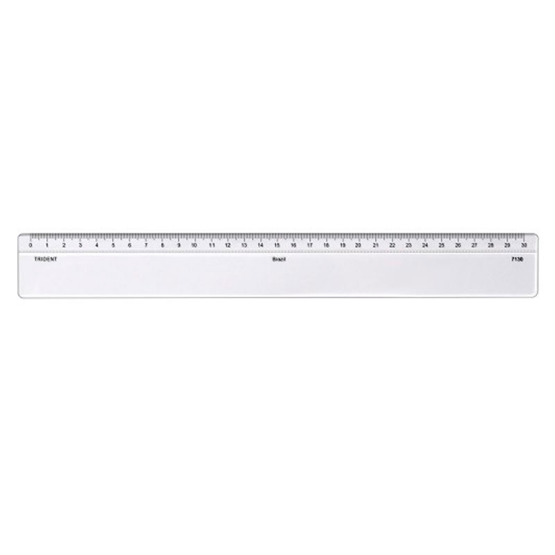 Régua acrílica 30cm 7130 Trident Régua acrílica 30cm 7130 Trident