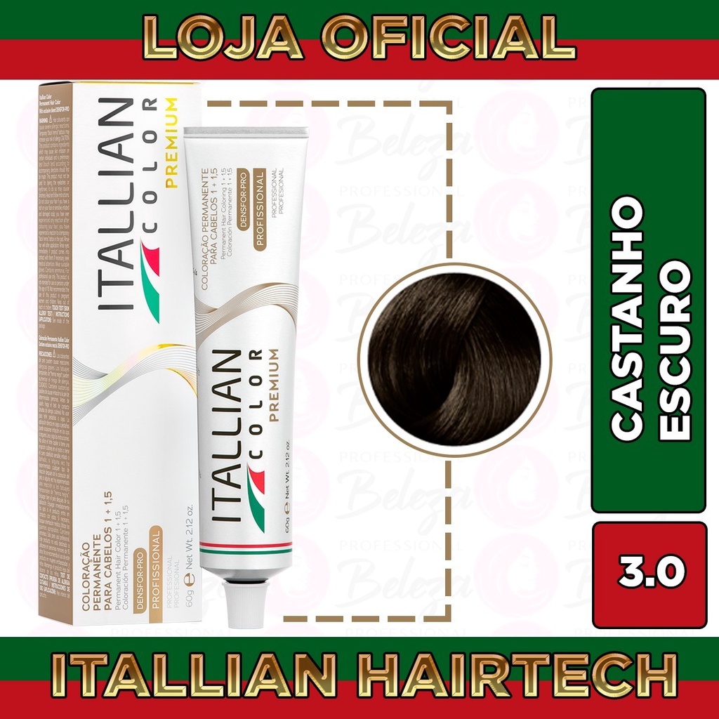 Coloração Itallian Color Professional 3.0 Castanho Escuro Coloração Itallian Color Professional 3.0 Castanho Escuro