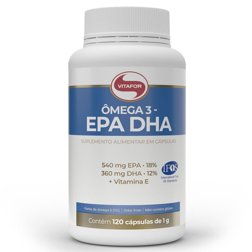 Ômega 3 EPA DHA – 120 Cápsulas 1g – Vitafor Ômega 3 EPA DHA – 120 Cápsulas 1g – Vitafor