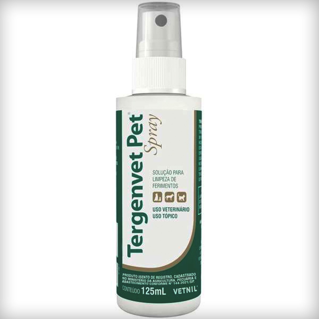 Tergenvet Spray Vetnil Solução para Limpeza de Ferimento – 125 mL