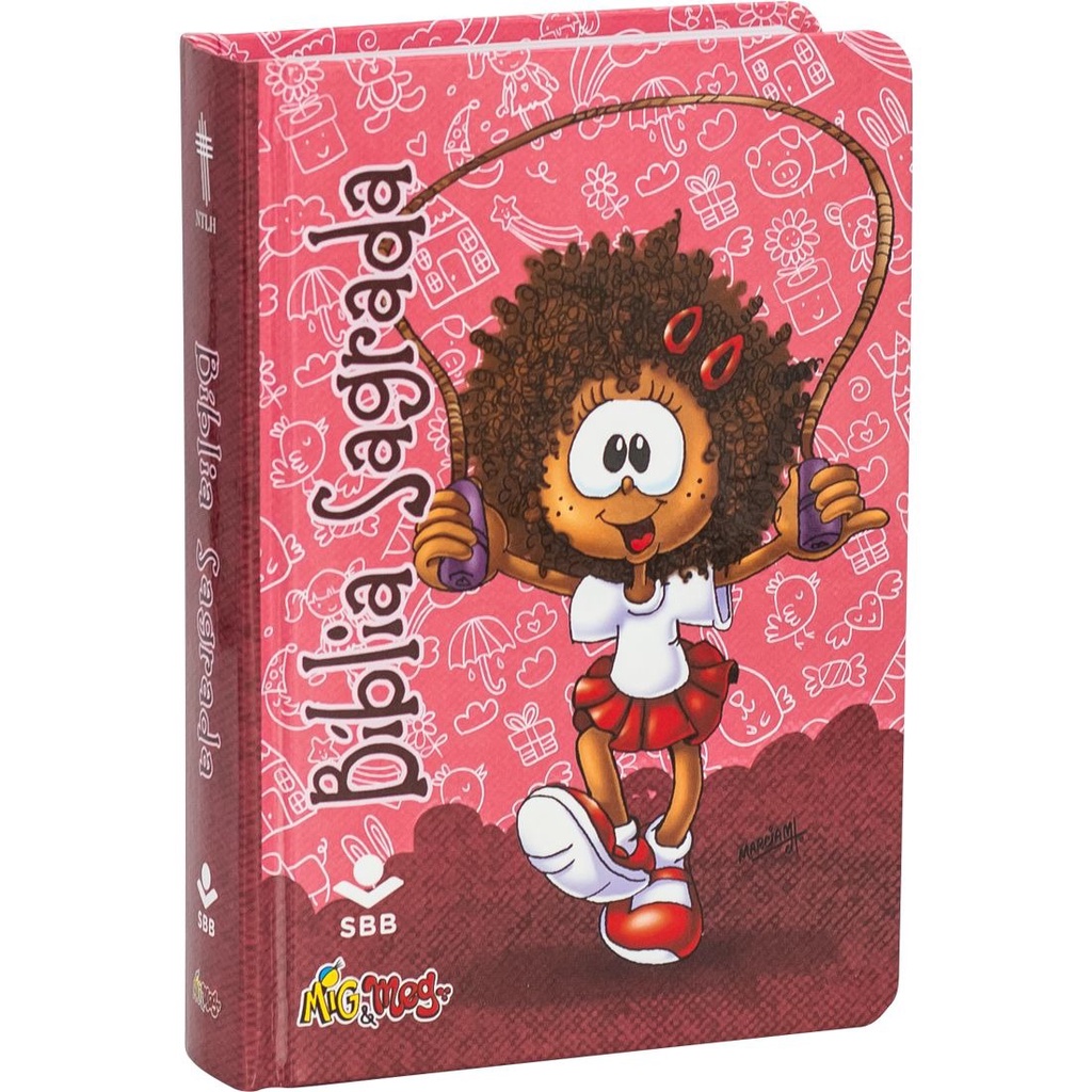 Bíblia Sagrada Mig e Meg | Capa Dura | Rosa Bíblia Sagrada Mig e Meg | Capa Dura | Rosa