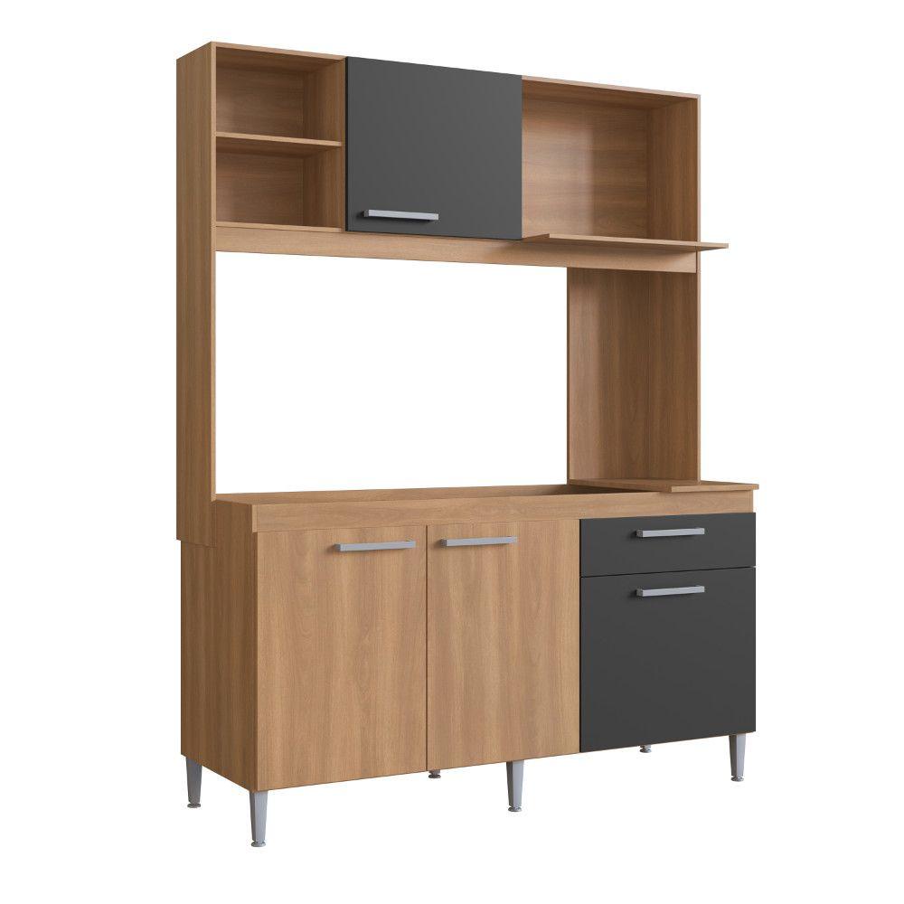 Kit Cozinha Compacta Casamia Beauty 193 4 Portas 1 Gaveta 199x151x52cm Kit Cozinha Compacta Casamia Beauty 193 4 Portas 1 Gaveta 199x151x52cm
