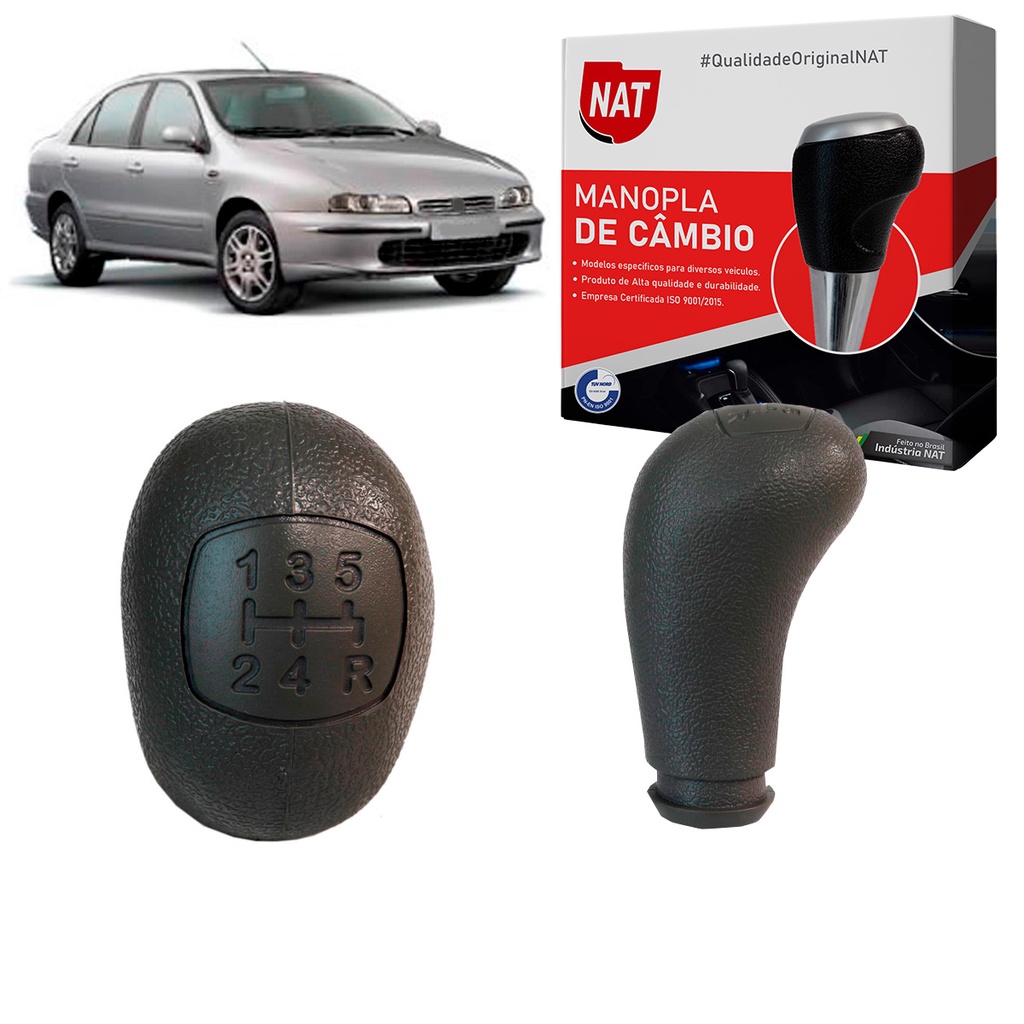 Manopla de Câmbio Fiat Marea E Brava Ano 1998 Até 2007 Manopla de Câmbio Fiat Marea E Brava Ano 1998 Até 2007