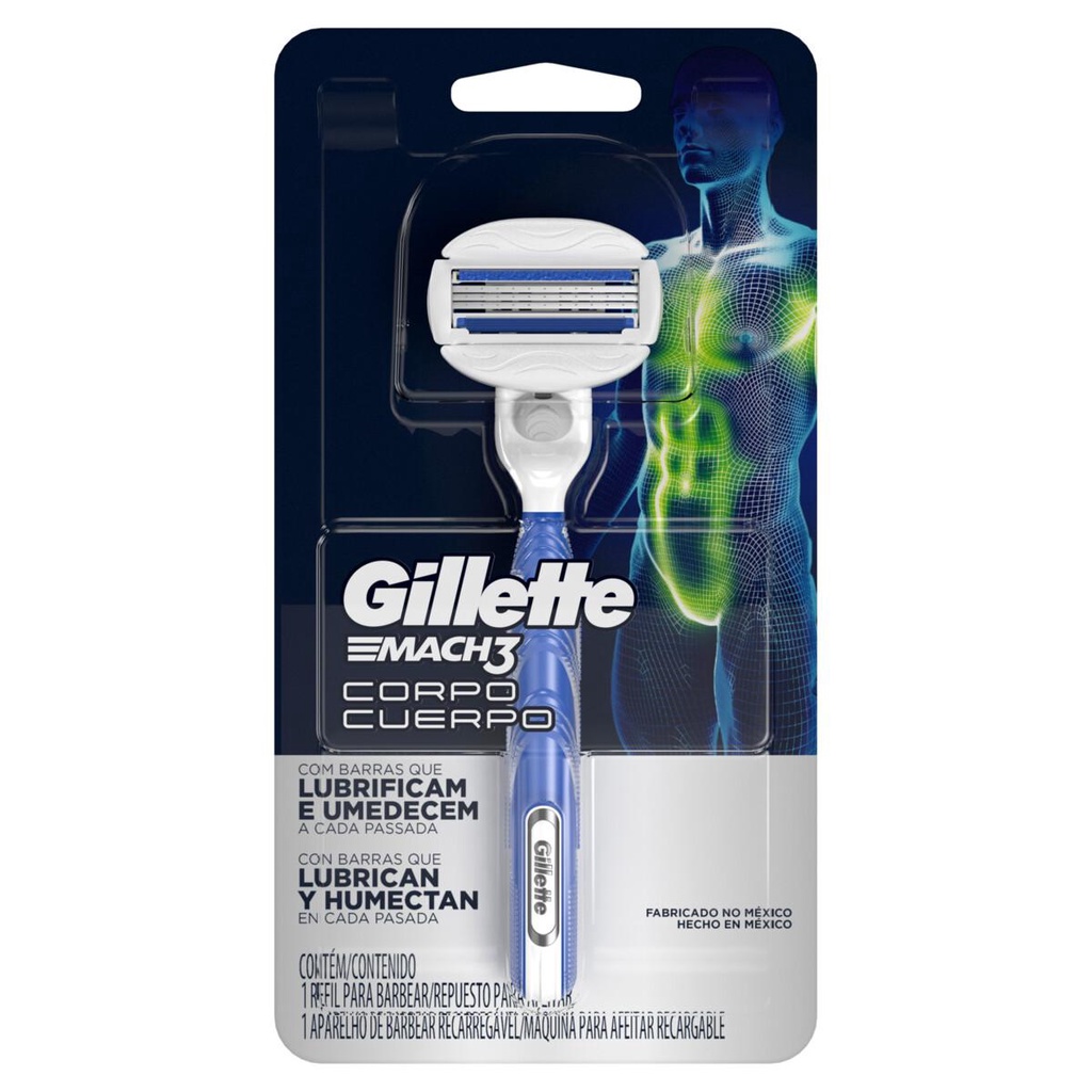 Aparelho Recarregável e Carga Gillette Mach3 Aparelho Recarregável e Carga Gillette Mach3