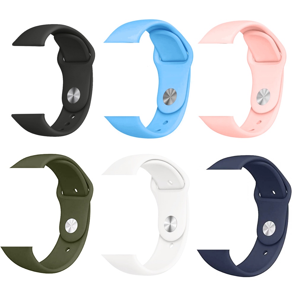 Pulseira Silicone P/ Apple Watch Iwo 38 42 44mm W27 W37 X8 Pulseira Silicone P/ Apple Watch Iwo 38 42 44mm W27 W37 X8