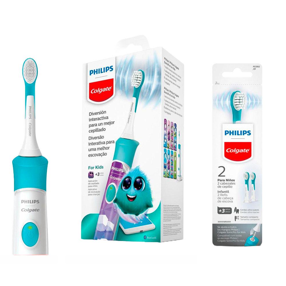 Kit Escova Elétrica SonicPro Kids + Refi Escova SonicPro Infantil com 2 unidades Kit Escova Elétrica SonicPro Kids + Refi Escova SonicPro Infantil com 2 unidades