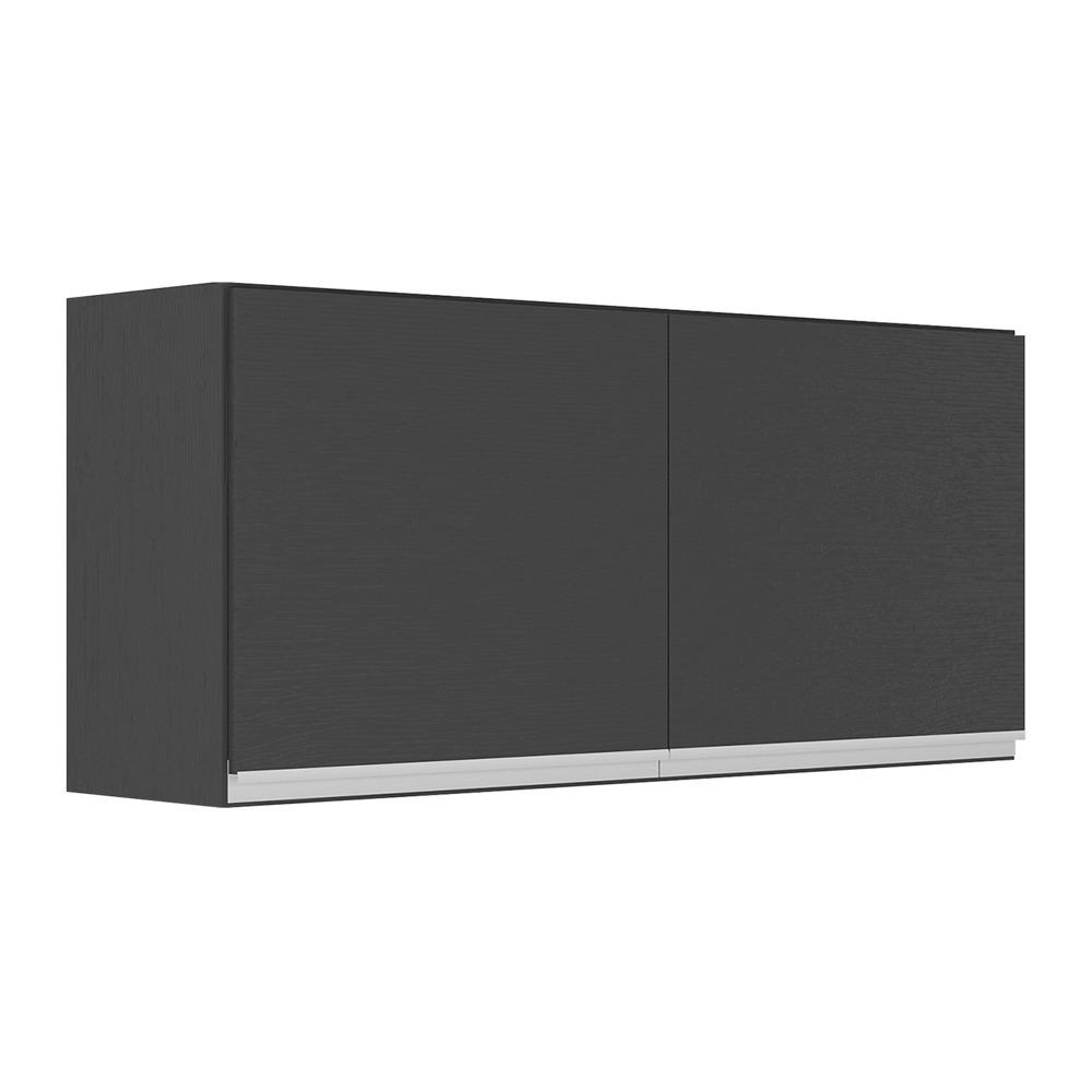Armário Aéreo Cozinha 120 cm 2 Portas Veneza Multimóveis MP3682.898 Preto/Branco Armário Aéreo Cozinha 120 cm 2 Portas Veneza Multimóveis MP3682.898 Preto/Branco