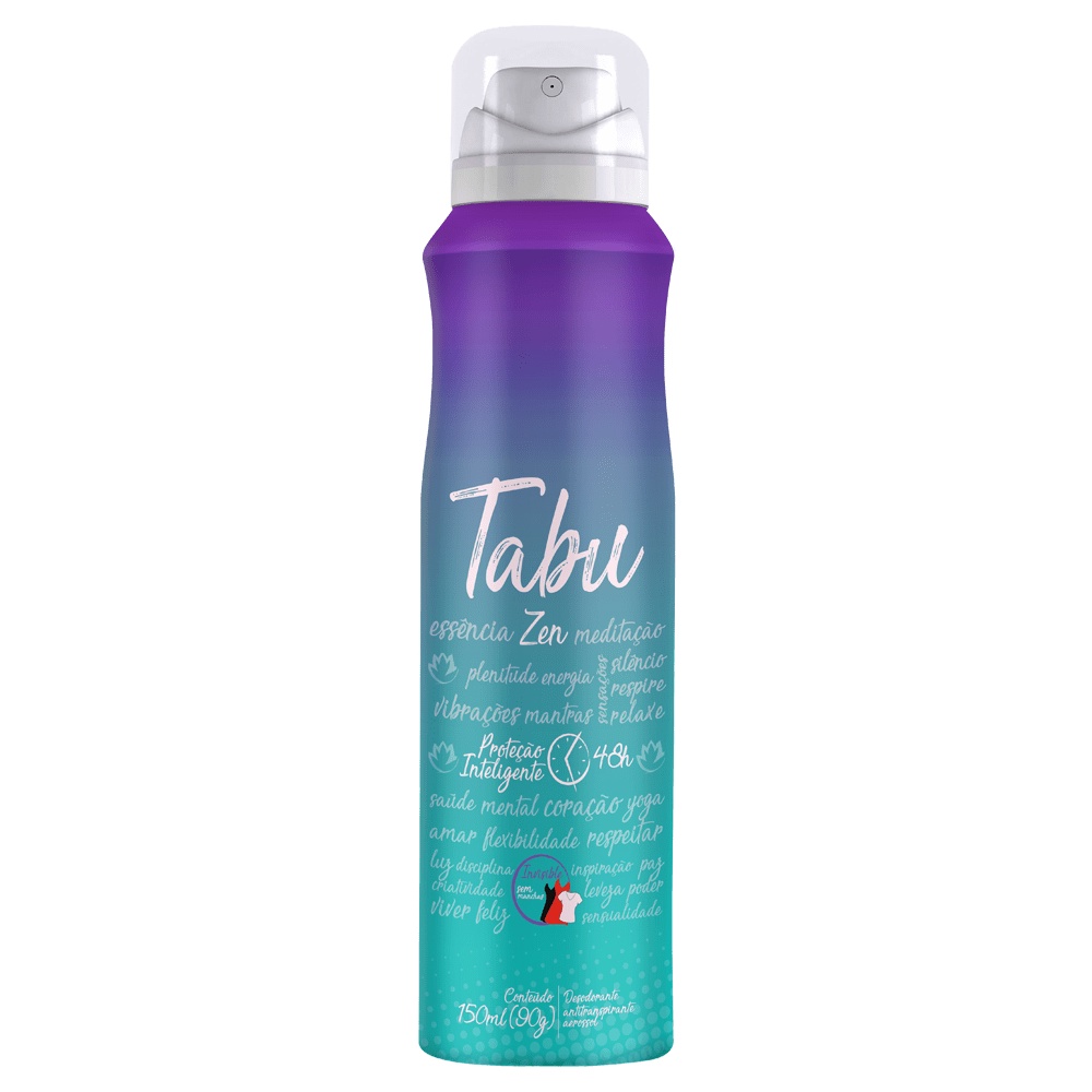 Desodorante Aerosol Antitranspirante Tabu Zen 150Ml Desodorante Aerosol Antitranspirante Tabu Zen 150Ml