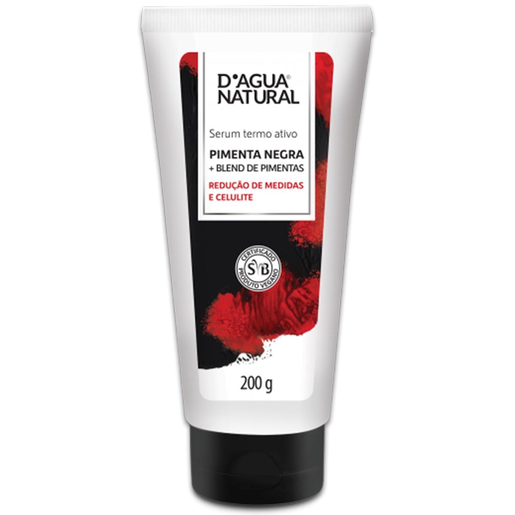 Serum Redutor Termo Ativo Pimenta Negra Dagua Natural 200g Redução Medidas e Celulite Serum Redutor Termo Ativo Pimenta Negra Dagua Natural 200g Redução Medidas e Celulite