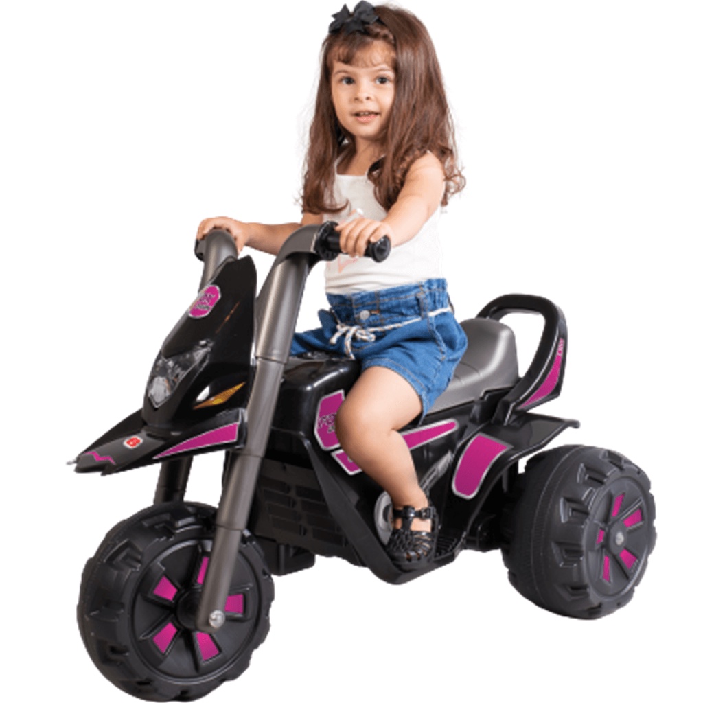 Moto Triciclo Eletrico Infantil Biemme Fox Dark Rosa 6V Moto Triciclo Eletrico Infantil Biemme Fox Dark Rosa 6V