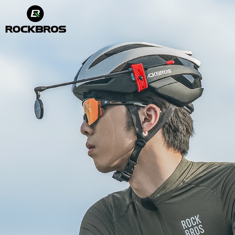 Capacete ROCKBROS 360 ° Espelhador Traseiro De Rotação Haste De Liga De Alumínio Leve Vista De Segurança Flexível Durável Capacete ROCKBROS 360 ° Espelhador Traseiro De Rotação Haste De Liga De Alumínio Leve Vista De Segurança Flexível Durável