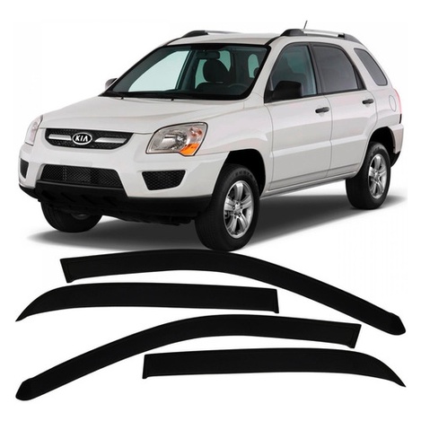 Calha de Chuva Defletor Kia Sportage 2005 a 2010 4 Portas Ecoflex Calha de Chuva Defletor Kia Sportage 2005 a 2010 4 Portas Ecoflex