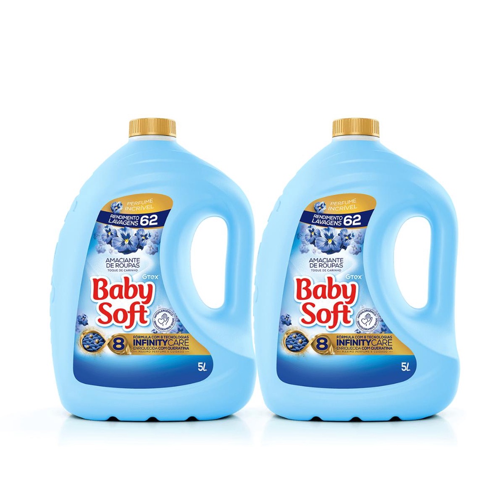 Kit 2 Amaciante Baby Soft Toque Carinho 5L cada Kit 2 Amaciante Baby Soft Toque Carinho 5L cada