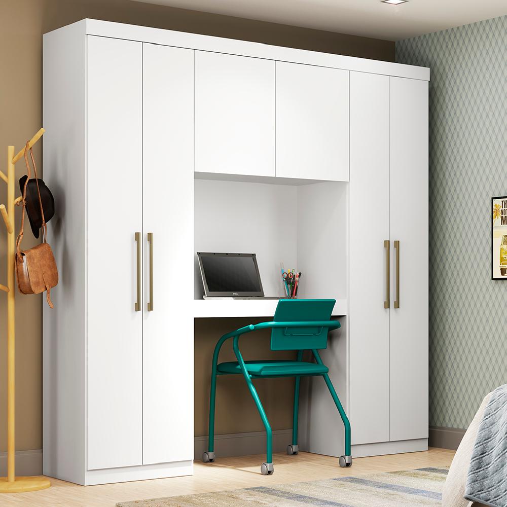 Guarda Roupa Casal 6 Portas Montagem Flex Branco Carraro Guarda Roupa Casal 6 Portas Montagem Flex Branco Carraro