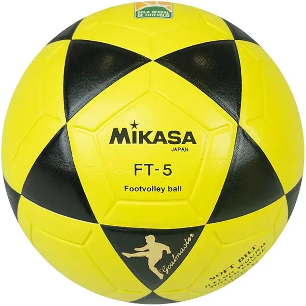 Bola de Futevôlei Mikasa FT-5 Amarela e Preta – Oficial Bola de Futevôlei Mikasa FT-5 Amarela e Preta – Oficial