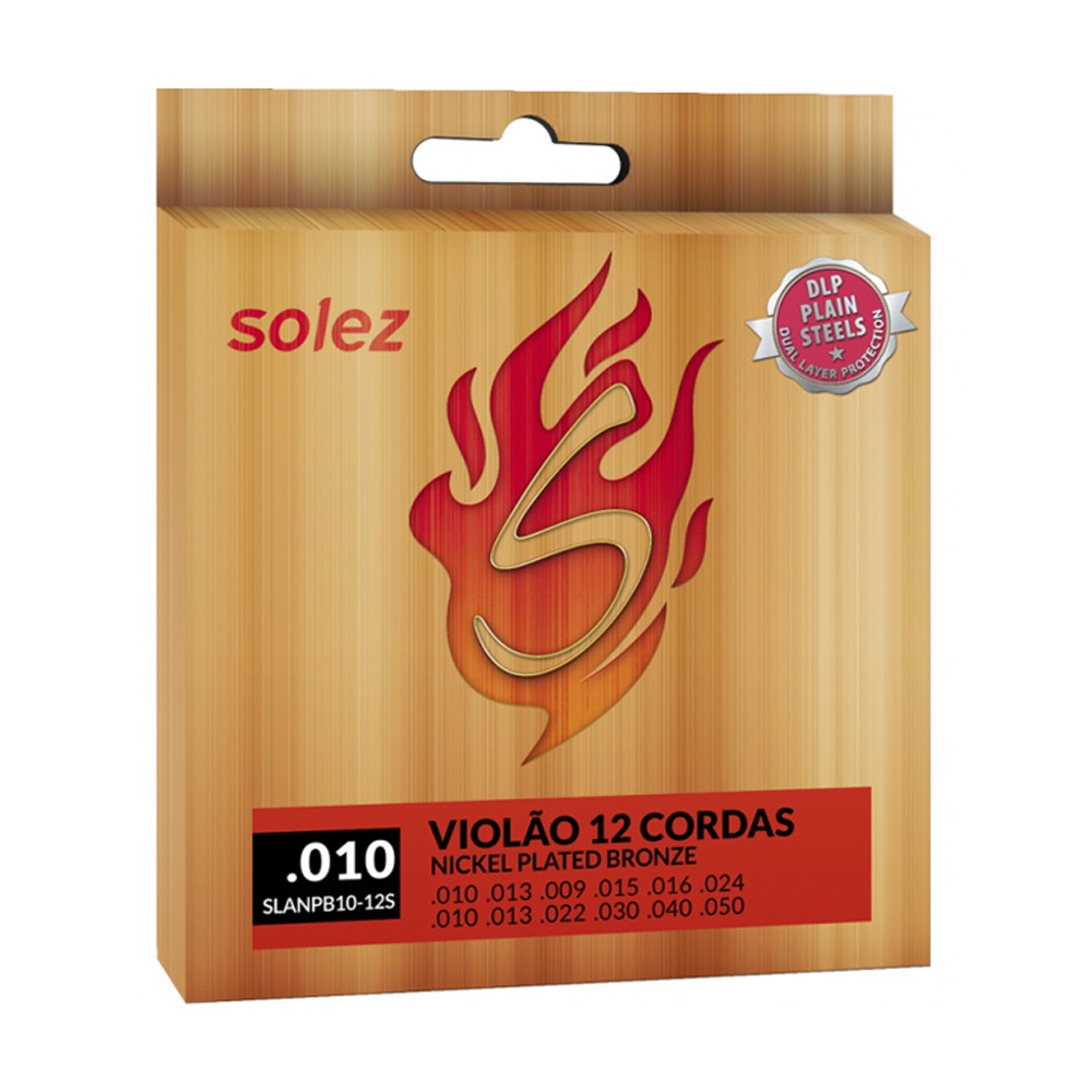 Encordoamento Solez DLP Violão Aço 12 Cordas 010 SLANPB1012S Encordoamento Solez DLP Violão Aço 12 Cordas 010 SLANPB1012S