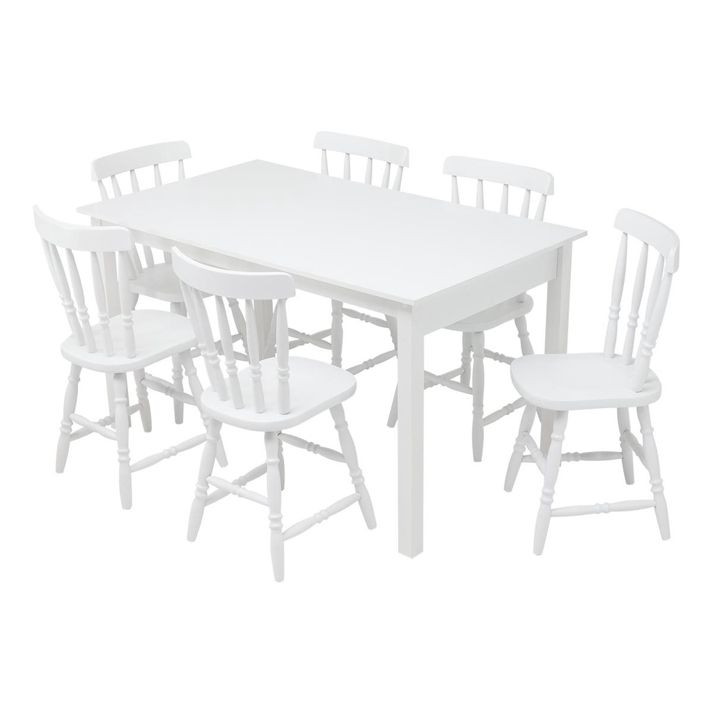 Mesa de Jantar Ditália com 6 Cadeiras JA-225 Mesa de Jantar Ditália com 6 Cadeiras JA-225