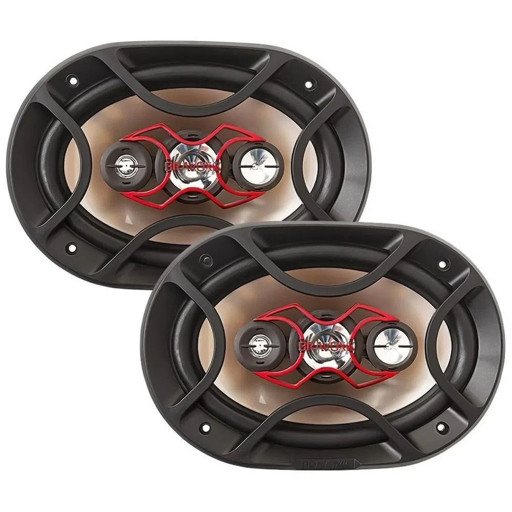 Par de Alto Falantes Quadraxial Bravox 6X9″ B4X69X 140W Rms 4 Ohms Par de Alto Falantes Quadraxial Bravox 6X9″ B4X69X 140W Rms 4 Ohms