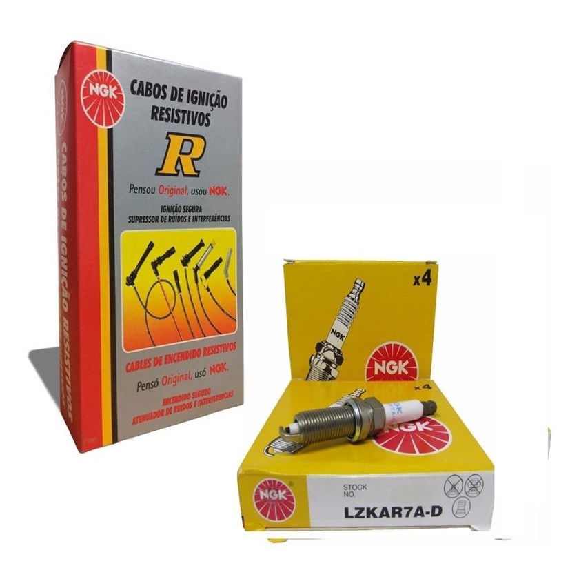 Kit Jogo Cabo E Vela Carro Sandero 1.0 16v Flex Desde 2008 Kit Jogo Cabo E Vela Carro Sandero 1.0 16v Flex Desde 2008