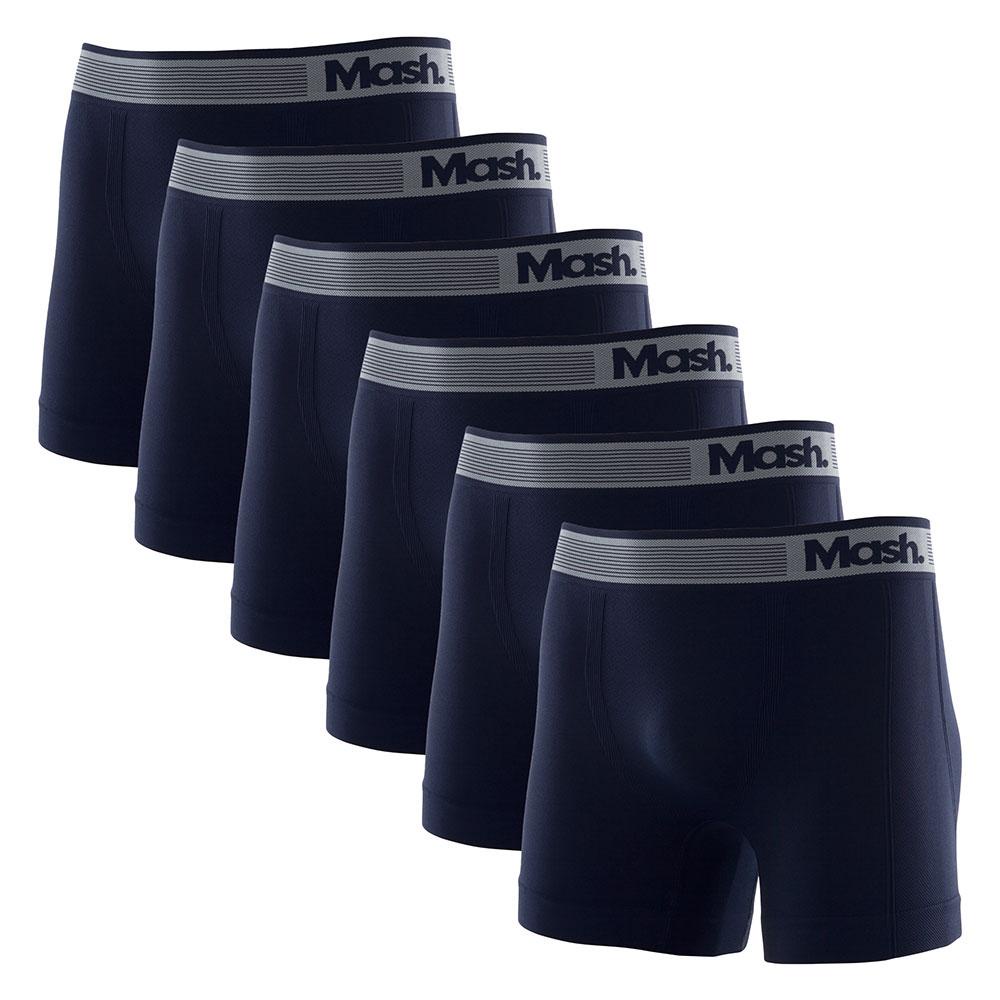 Kit 6 Cuecas Boxer Mash Microfibra Sem Costura 710.01