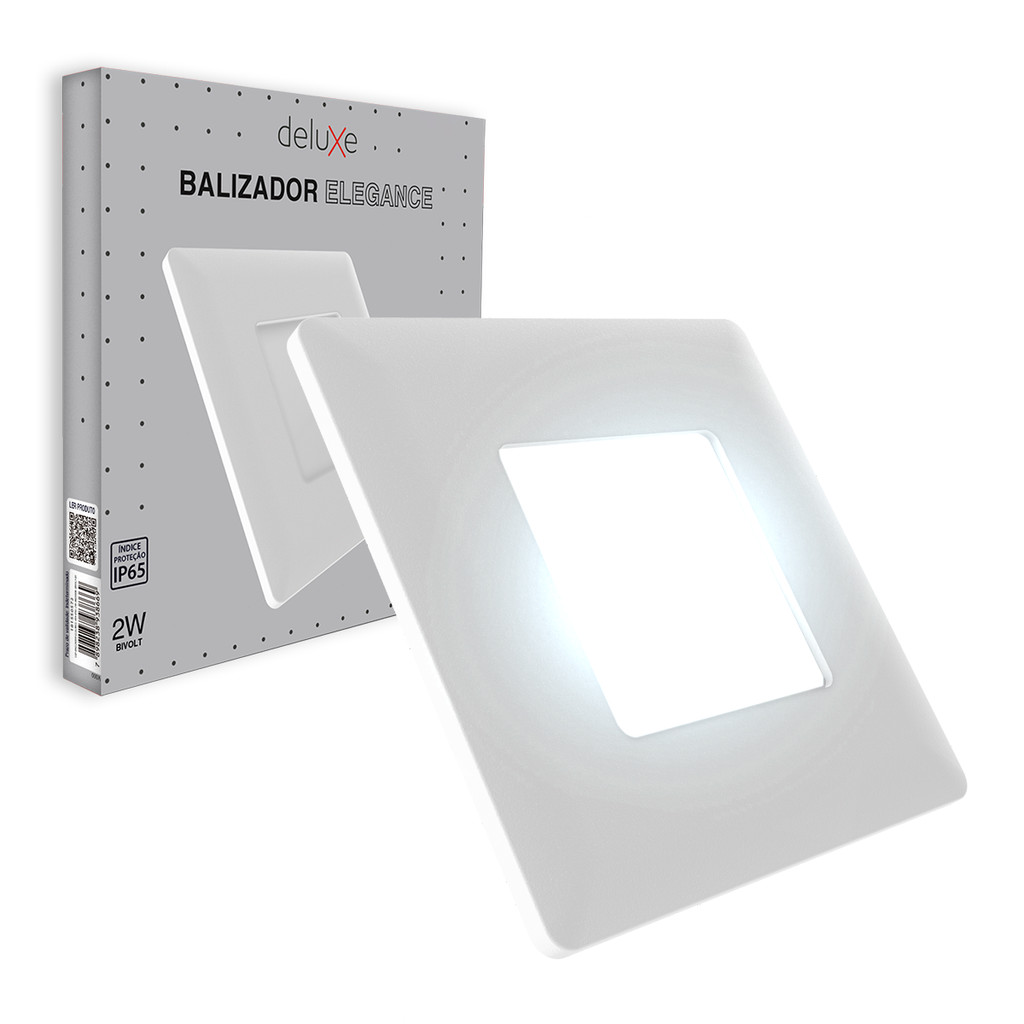 Balizador led Elegance 4×4 2w 6500K 110v/220v Ip65 Bf Deluxe Balizador led Elegance 4×4 2w 6500K 110v/220v Ip65 Bf Deluxe