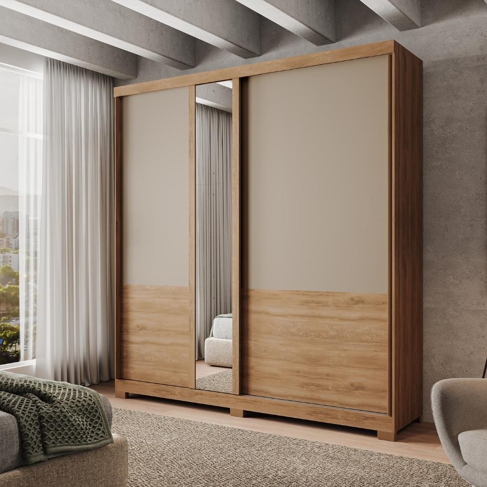 Guarda Roupa Casal 2 Portas 4 Gavetas Madrid Carraro Freijó c/ Avelã Guarda Roupa Casal 2 Portas 4 Gavetas Madrid Carraro Freijó c/ Avelã